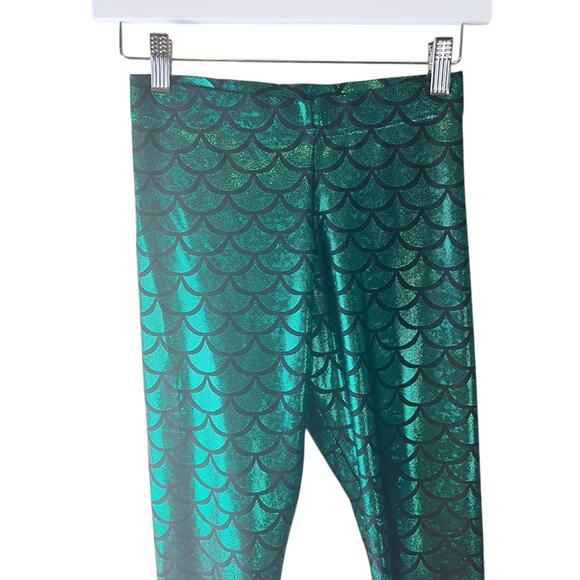 BlackMilk Mermemerald Green Shimmer Mermaid Leggings Sz M - Picture 5 of 8
